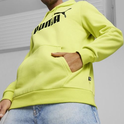 Bluza męska PUMA Essentials Big Logo Hoodie FL lime sheen