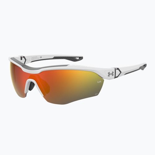 Okulary przeciwsłoneczne męskie Under Armour Yard Pro matte white/orange multilayer oleophobic