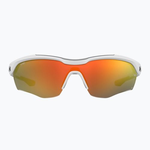 Okulary przeciwsłoneczne męskie Under Armour Yard Pro matte white/orange multilayer oleophobic
