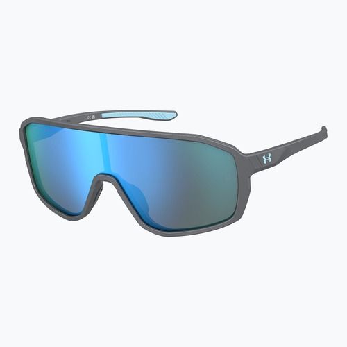Okulary przeciwsłoneczne dziecięce Under Armour Gameday Jr S3 metalized grey/blue multilayer