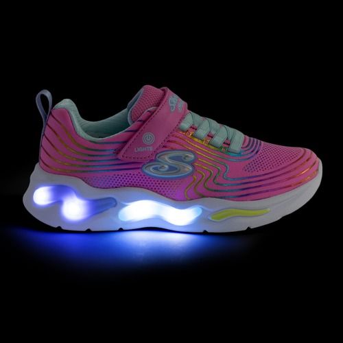 Buty dziecięce SKECHERS S-Lights Wavy Beams pink/multi