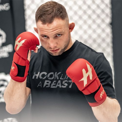 Rękawice sparingowe MMA HOOK FIGHTING TX0-B4M0016 czerwony