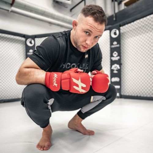 Rękawice sparingowe MMA HOOK FIGHTING TX0-B4M0016 czerwony