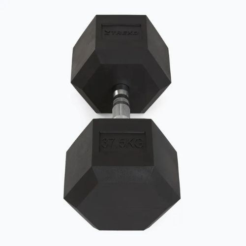 Hantel ogumowany TREXO Hex 37,5 kg