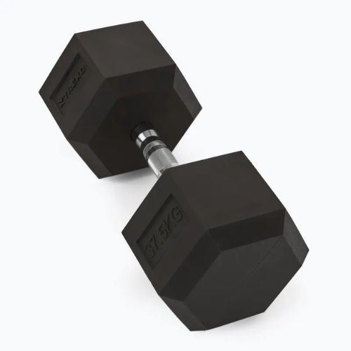 Hantel ogumowany TREXO Hex 37,5 kg