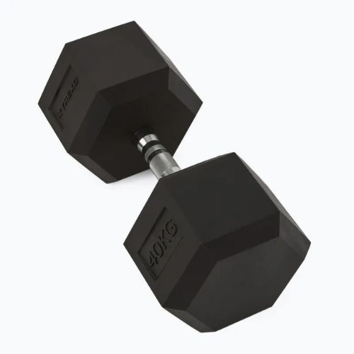 Hantel ogumowany TREXO Hex 40 kg