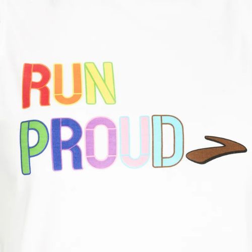 Koszulka do biegania damska Brooks Distance Graphic Tank white/rainbow/brow