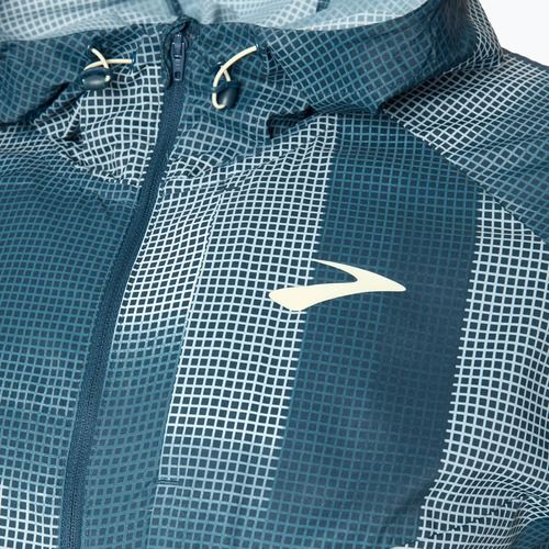 Kurtka do biegania męska Brooks Canopy indigo rush/altitude print