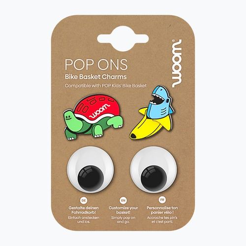Przypinki do koszyka rowerowego woom POP ONS tropical fun