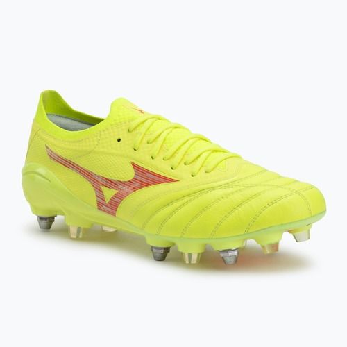 Buty piłkarskie męskie Mizuno Morelia Neo IV β Elite MIX safety yellow/fiery coral 2/safety yellow