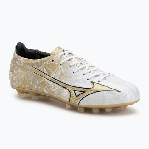 Buty piłkarskie męskie Mizuno Alpha Japan AG white/ge gold/black