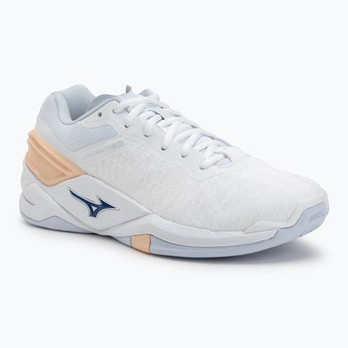 Buty do piłki ręcznej damskie Mizuno Wave Stealth Neo white/navy peony/peach parfait
