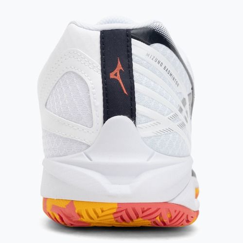 Buty do badmintona Mizuno Wave Claw 3 white/citrus/calypso coral