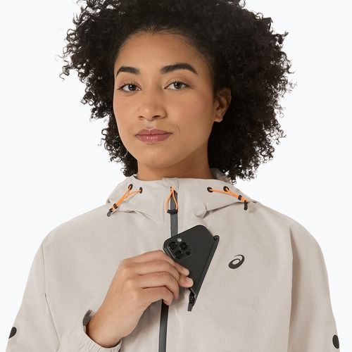 Kurtka do biegania damska ASICS Fujitrail Elite Waterproof cream