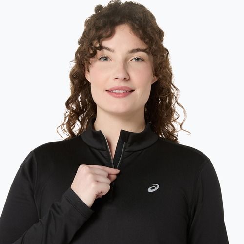 Longsleeve do biegania damski ASICS Core LS Half Zip Winter performance black