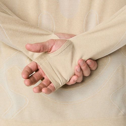 Longsleeve do biegania męski ASICS Road Seamless cream