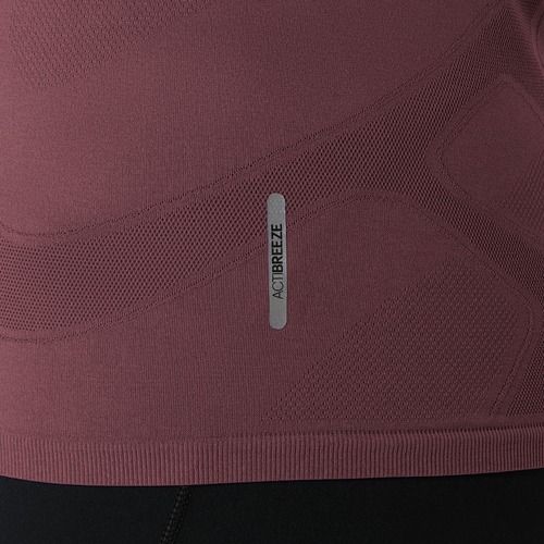 Longsleeve do biegania damski ASICS Road Seamless dark currant/port royal