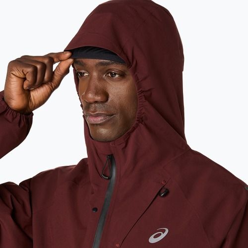 Kurtka do biegania męska ASICS Metarun Waterproof dark red planet