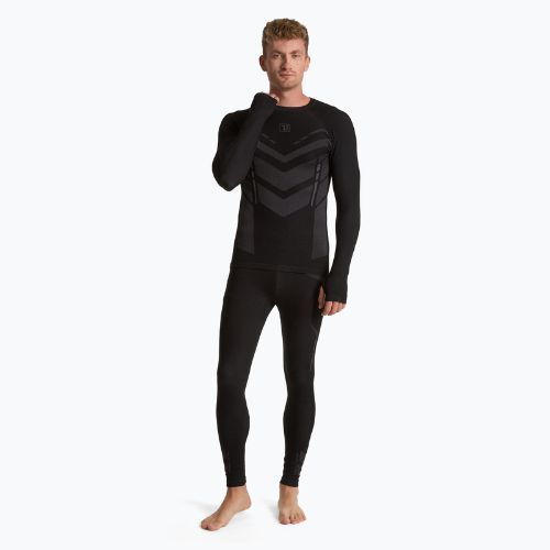 Spodnie termoaktywne męskie OneTeam ACHILL BAMBOO THERMO LIGHT PLUS bezszwowe czarny