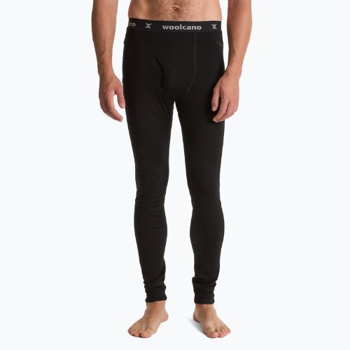 Spodnie termoaktywne męskie WOOLCANO 100% Merion PANT0539 czarny
