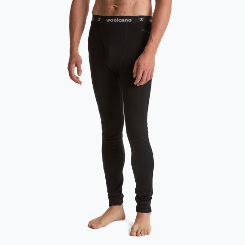 Spodnie termoaktywne męskie WOOLCANO 100% Merion PANT0539 czarny