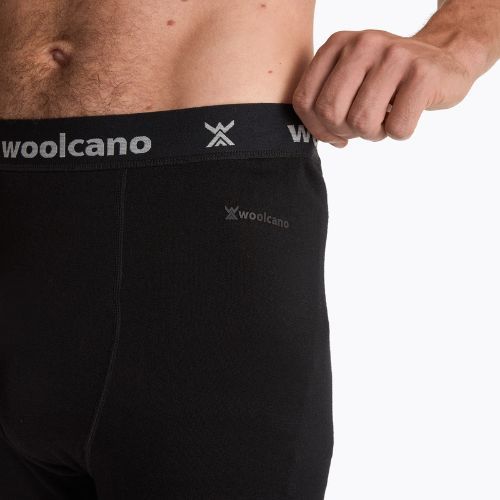 Spodnie termoaktywne męskie WOOLCANO 100% Merion PANT0539 czarny