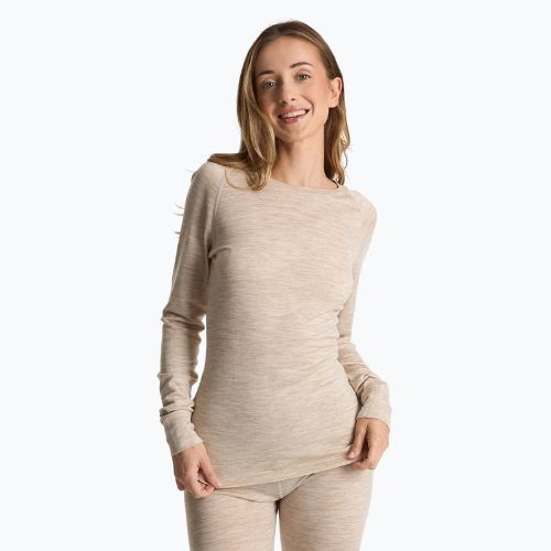 Komplet bielizny termoaktywnej damskiej WOOLCANO Merino 100% SET0543 beżowy