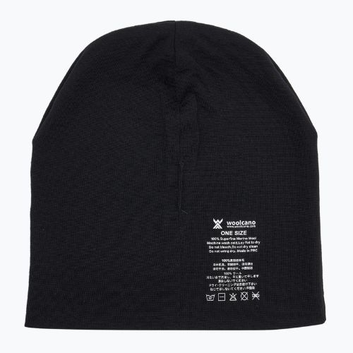 Czapka WOOLCANO MERINO 100% HAT0441 czarny