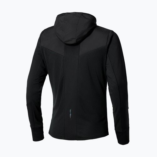 Kurtka do biegania męska Mizuno Warmalite Hybrid Full Zip Hooded black