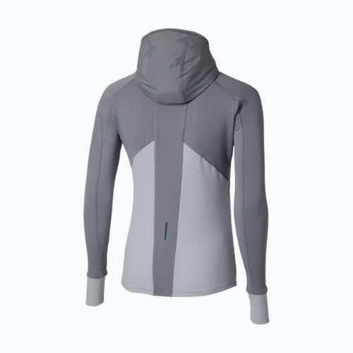 Kurtka do biegania damska Mizuno Active Warm Hybrid Full Zip Hooded quicksilver