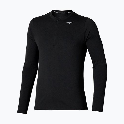 Longsleeve do biegania męski Mizuno Core Impulse Half Zip Tee black