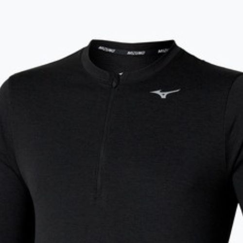 Longsleeve do biegania męski Mizuno Core Impulse Half Zip Tee black