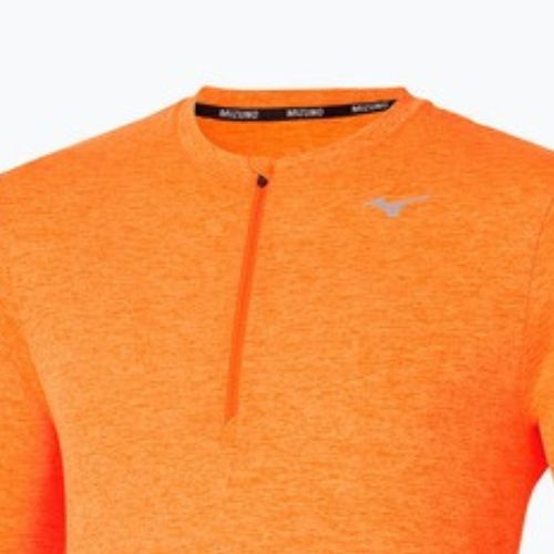 Longsleeve do biegania męski Mizuno Core Impulse Half Zip Tee tangelo