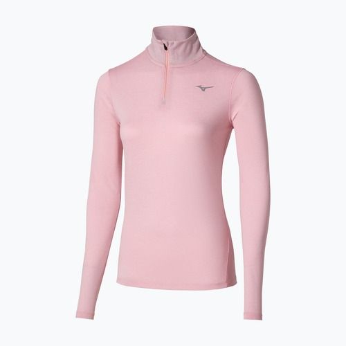 Bluza do biegania damska Mizuno Core Impulse Half Zip Tee bleached mauve