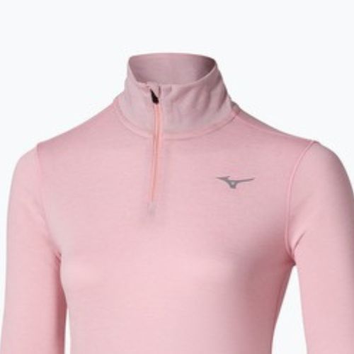 Bluza do biegania damska Mizuno Core Impulse Half Zip Tee bleached mauve