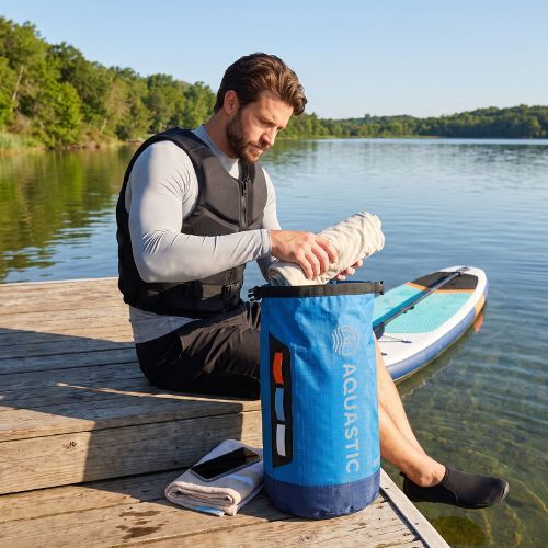 Worek wodoszczelny AQUASTIC Dry Bag 13 l Nylon/TPU niebieski