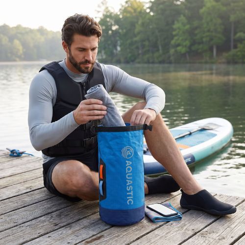 Worek wodoszczelny AQUASTIC Dry Bag 8 l Nylon/TPU niebieski
