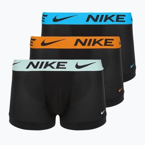 Bokserki męskie Nike Dri-FIT Trunk 3 pary black mint foam/blue hero/bright ceramic wb