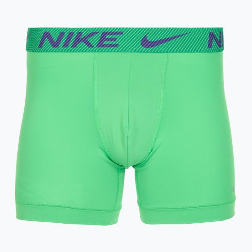 Bokserki męskie Nike Dri-Fit Essential Micro Boxer Brief 3 pary green shock/wild violet/black txtd wb