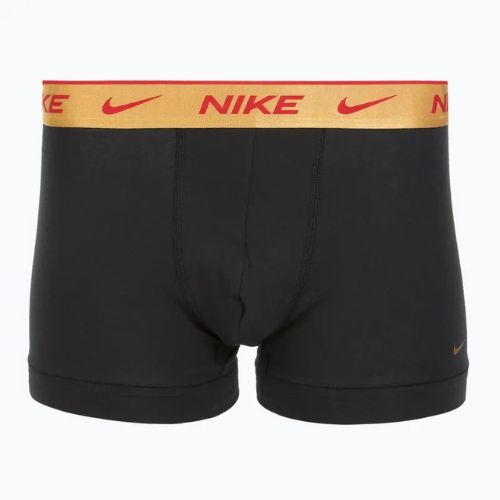 Bokserki męskie Nike Everyday Cotton Stretch Trunk 3 pary blk/university red/wheat gold/black high shine wb