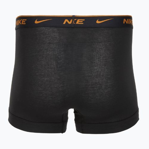 Bokserki męskie Nike Everyday Cotton Stretch Trunk 3 pary black lig crim/des och/deep night logo waistband