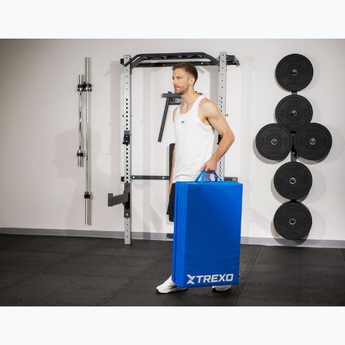 Materac gimnastyczny XTREXO składany 195 x 80 x 5 cm niebieski