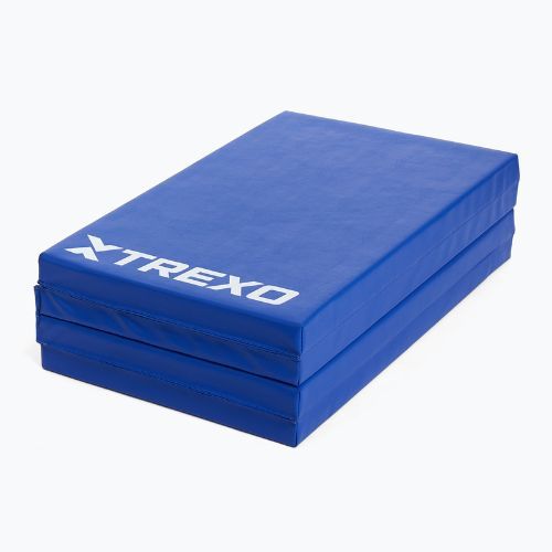 Materac gimnastyczny TREXO składany 195 x 80 x 5 cm niebieski