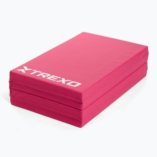 Materac gimnastyczny TREXO składany 195 x 80 x 5 cm różowy