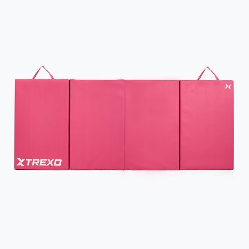 Materac gimnastyczny TREXO składany 195 x 80 x 5 cm różowy