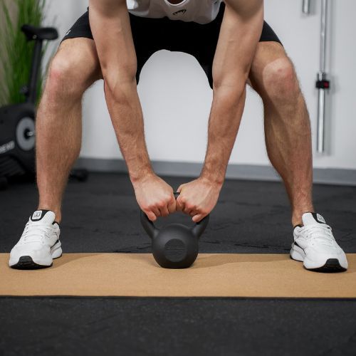 Kettlebell Żeliwny TREXO 10 kg czarny