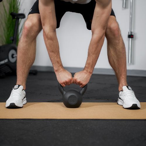 Kettlebell Żeliwny TREXO 12 kg czarny