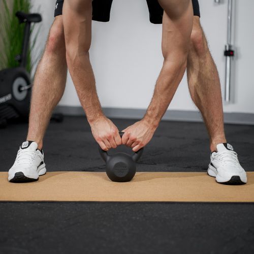 Kettlebelll Żeliwny TREXO 8 kg czarny