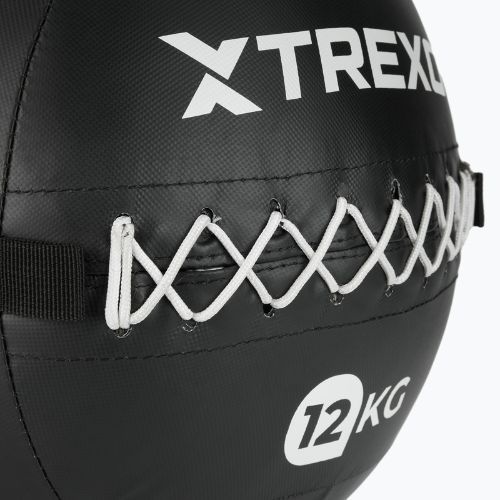 Piłka lekarska XTREXO Wall Ball 12 kg czarny