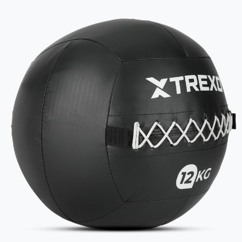 Piłka lekarska TREXO Wall Ball 12 kg czarny